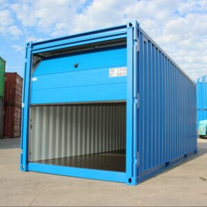 Module bleu porte sectionnelle ouverte